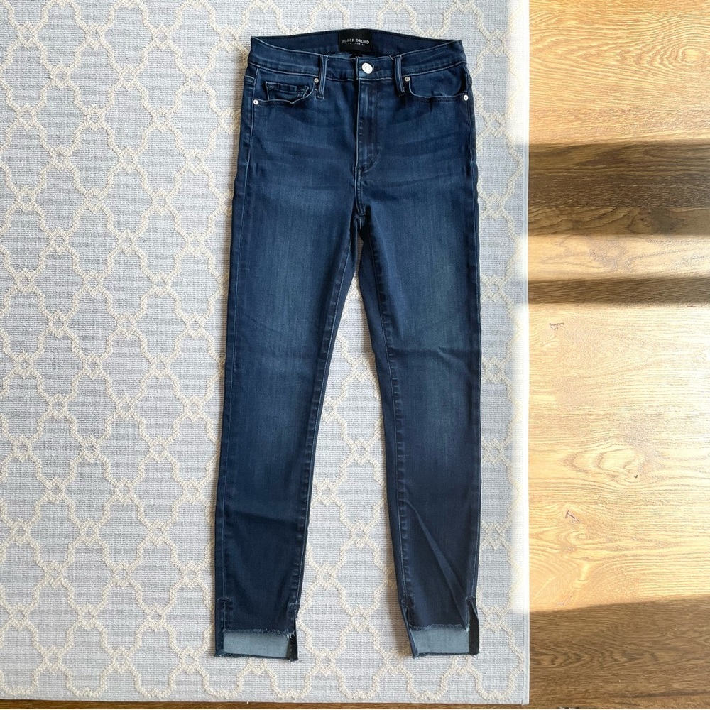 Black Orchid Miranda Step Hem High Waisted Skinny Jeans in “Wasted Time” - Picture 2 of 8